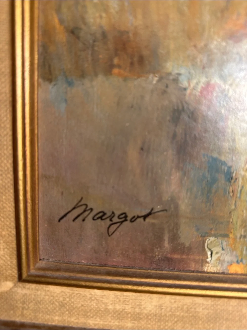 Margot Summer Bouquet Modern Floral Painting Reprint Framed Medium